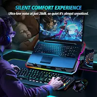Gaming Laptop Cooling Pad with 15 Quiet Fans, 12-17.3 Inch, Adjustable Height, 2 USB Ports, Phone Stand - Image 3