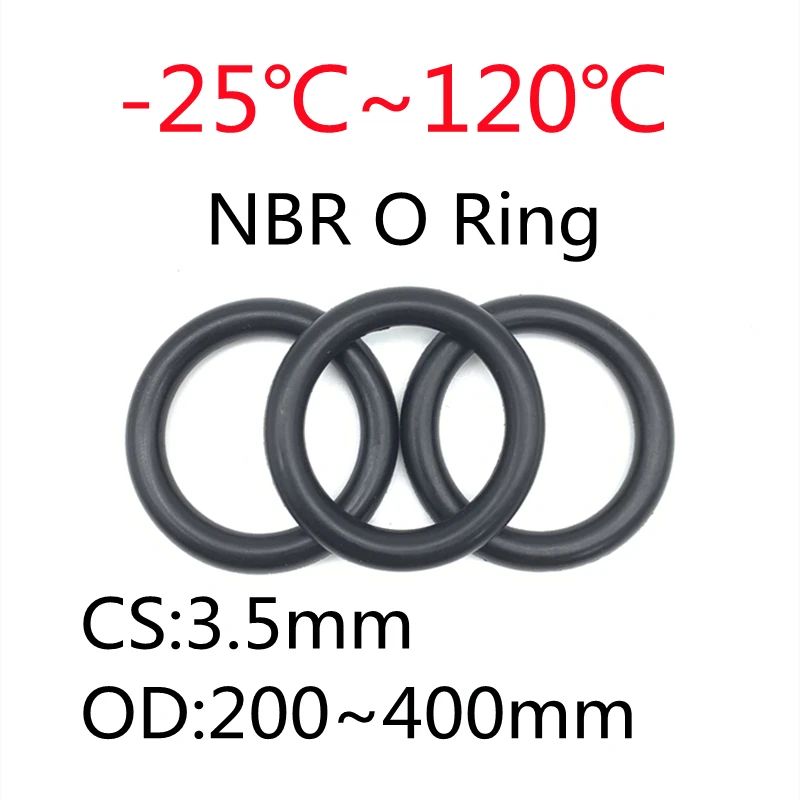 

CS3.5mm Nitrile O-ring Rubber Washer NBR O Ring Sealing Gasket Automobile Plumbing Faucet Water Repair Resist Oil High Pressure