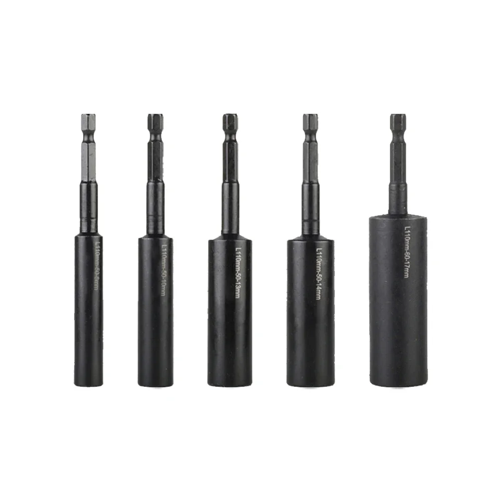 1Pc 110mm Deepen Socket Wrenches Hexagon Nut Set Socket Adapter Driver Drill Bit H8-H17 For Home DIY Carpentry Auto Parts Tools 3