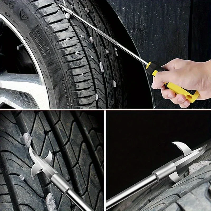 Car Tire Cleaning Hook Stone Tire Gap Buckle Stone Hook Car Tire Buckle Cleaning Tire Pick Stone Tools Tire Repair Accessories