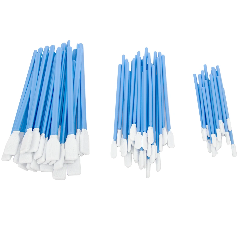 100pcs Industry Cotton Swab Cleaning Tools Anti-static Dust Off Nonwoven Fiber Laser Tools Lens Protective Window