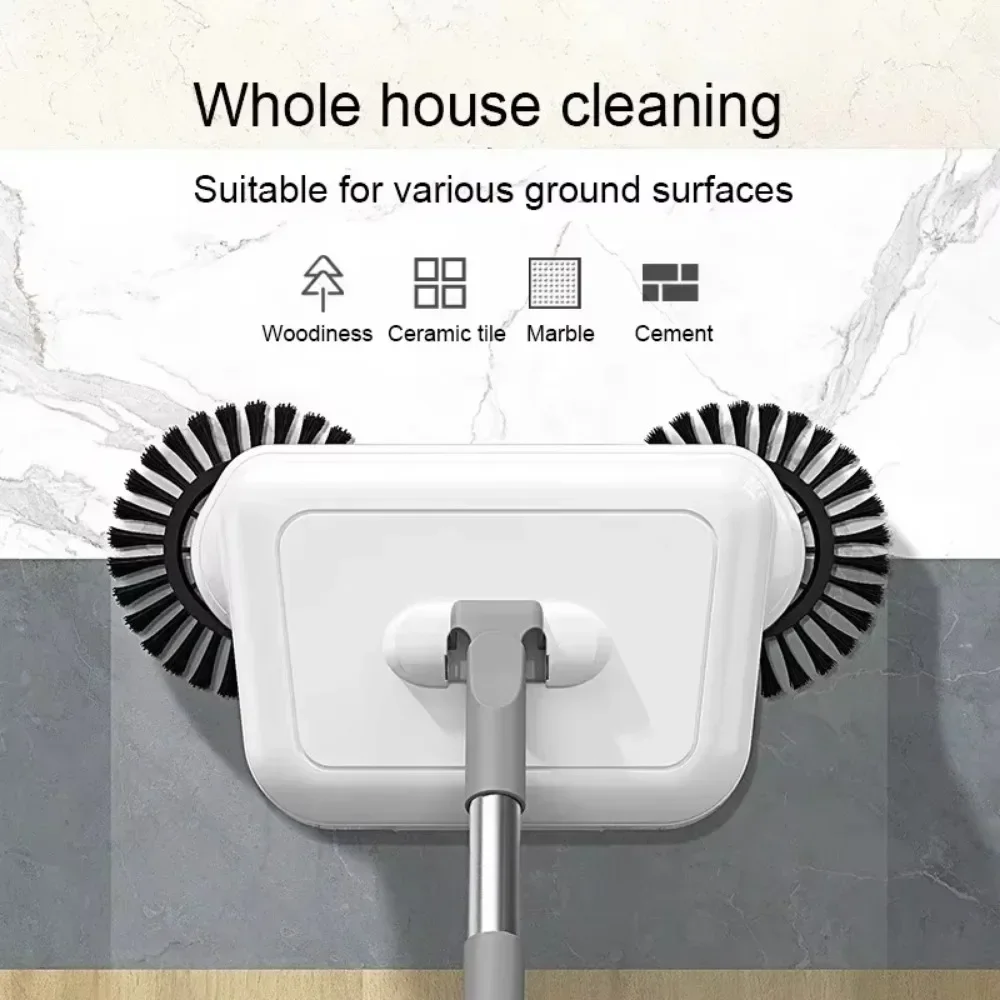 2-in-1 Push Broom & Mop Combo Walk-Behind Floor Sweeper 3