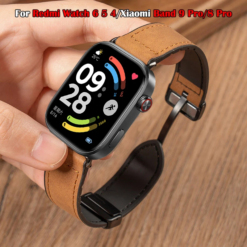 Premium Leather Silicone Magnetic Buckle Wristband Bracelet