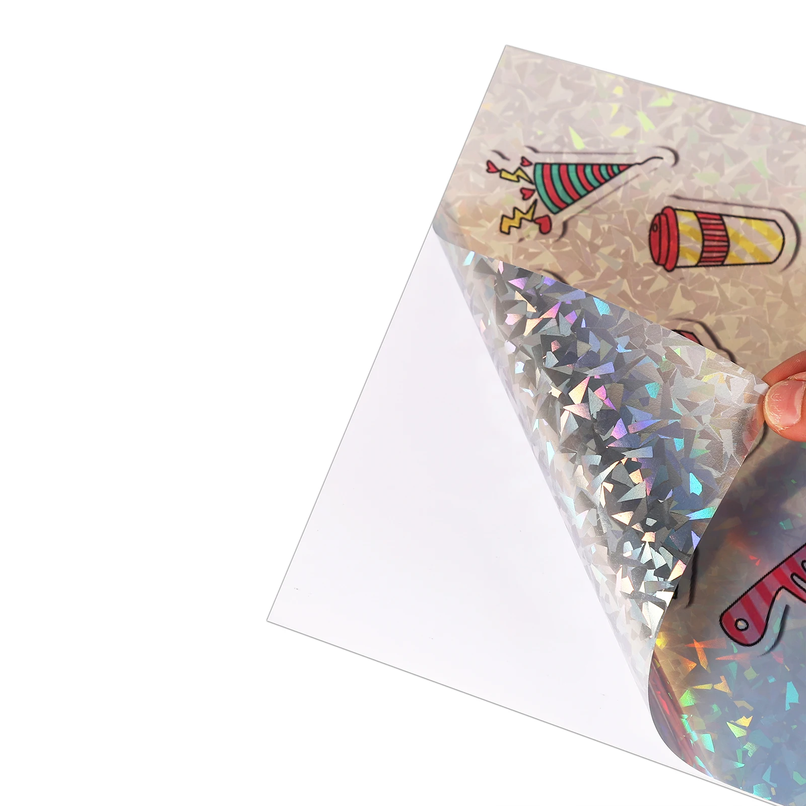 Holographic Waterproof Glossy Sticker Paper - 10 Sheets of Quick-Dry Vinyl