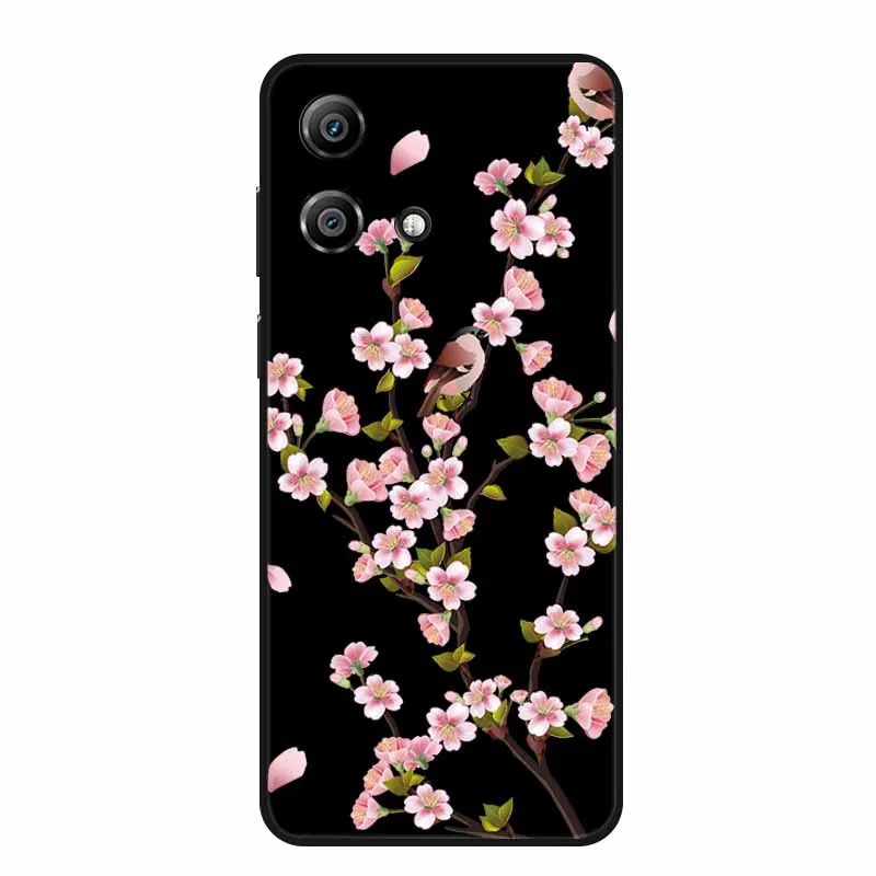 Charming Cartoon Cat Black Silicone Soft Phone Case