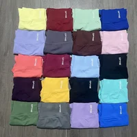 Impact Shorts with Logo 4.5'' Low Waist Seamless Yoga Shorts Scrunch Bum Gym Shorts Workout Biker Short Stretch Fitness Short 1
