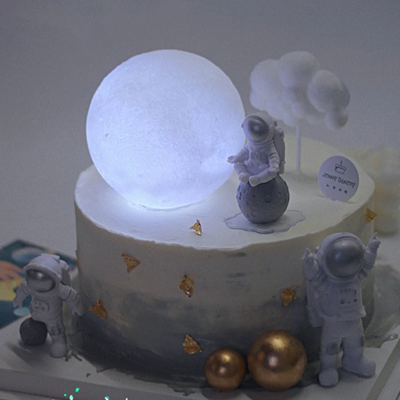 Weltraum Astronaut Raum Kuchen Topper Rakete Planet Kuchen Dekoration Spaß Dekorationen für Geburtstags feier Diycake Dekoration Set – Detail 7