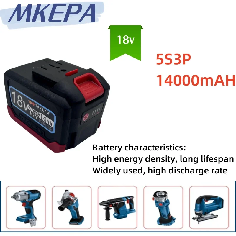 

New 5S3P 18v 14AH screwdriver kit, battery holder 18650, 5S, 35A, BMS, nickel solder, used for 18V, 21V electric drill MKEPA