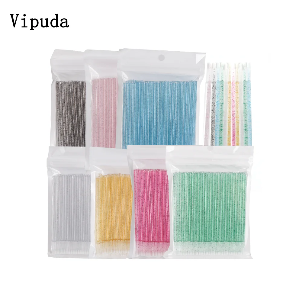 5/50/100Pcs Micro Brushes Cotton Swab Eyelash Extension Disposable Eye Lash Glue Cleaning Brushes Applicator Sticks Makeup Tools
