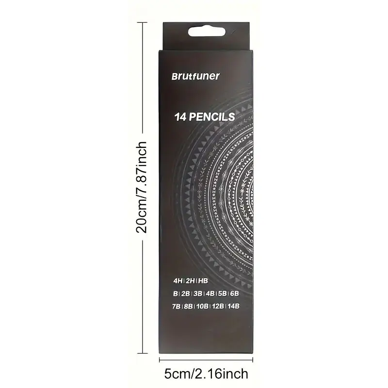 Professional Art Drawing and Sketching Pencil Set 4H/2H/HB/B/2B/3B/4B/5B/6B/7B/8B/10B/14B Writing Stationery - 5