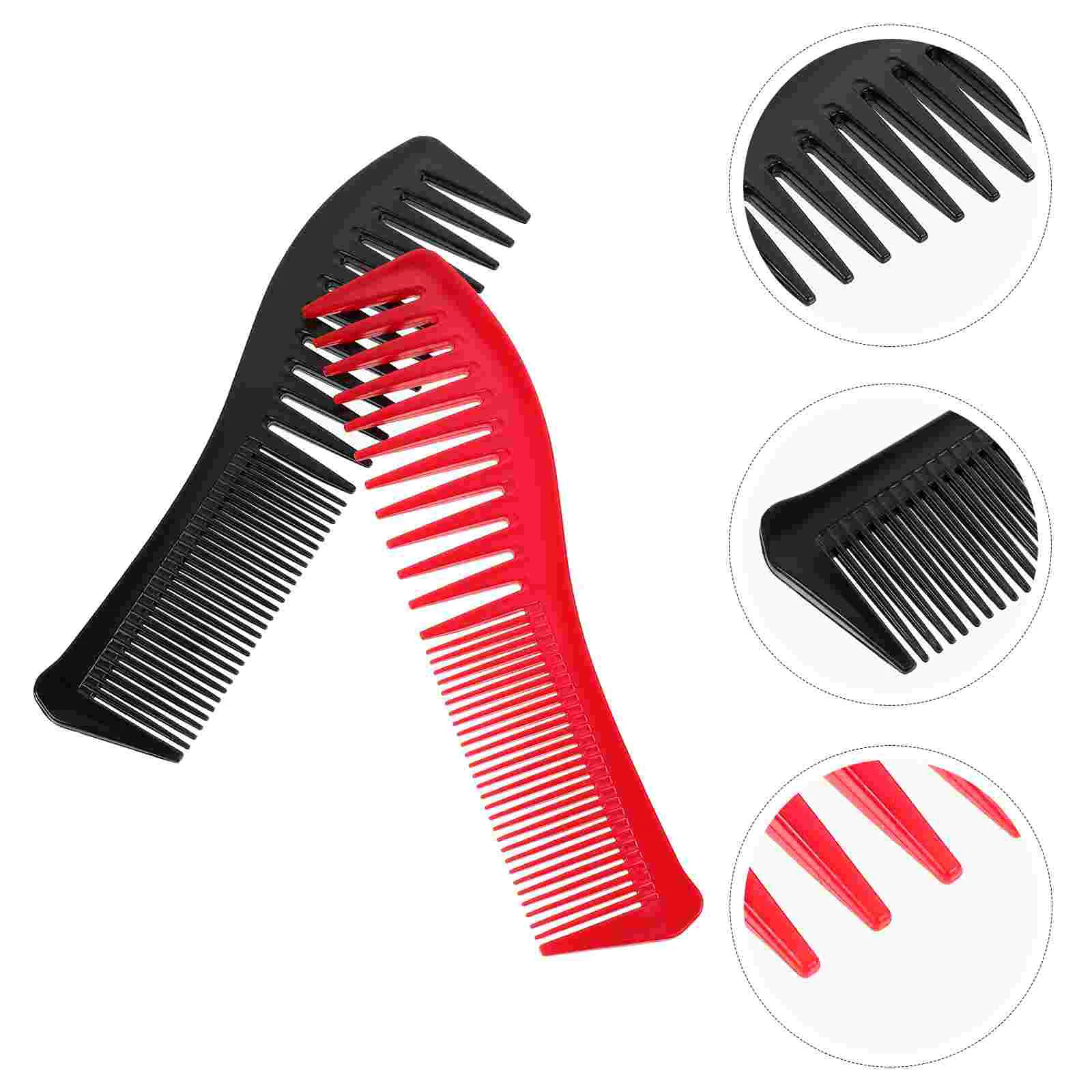 

2 Pcs Hair Teasing Comb Wide Tooth Combs Bangs Brush Modeling Pick Hairdressing Woman