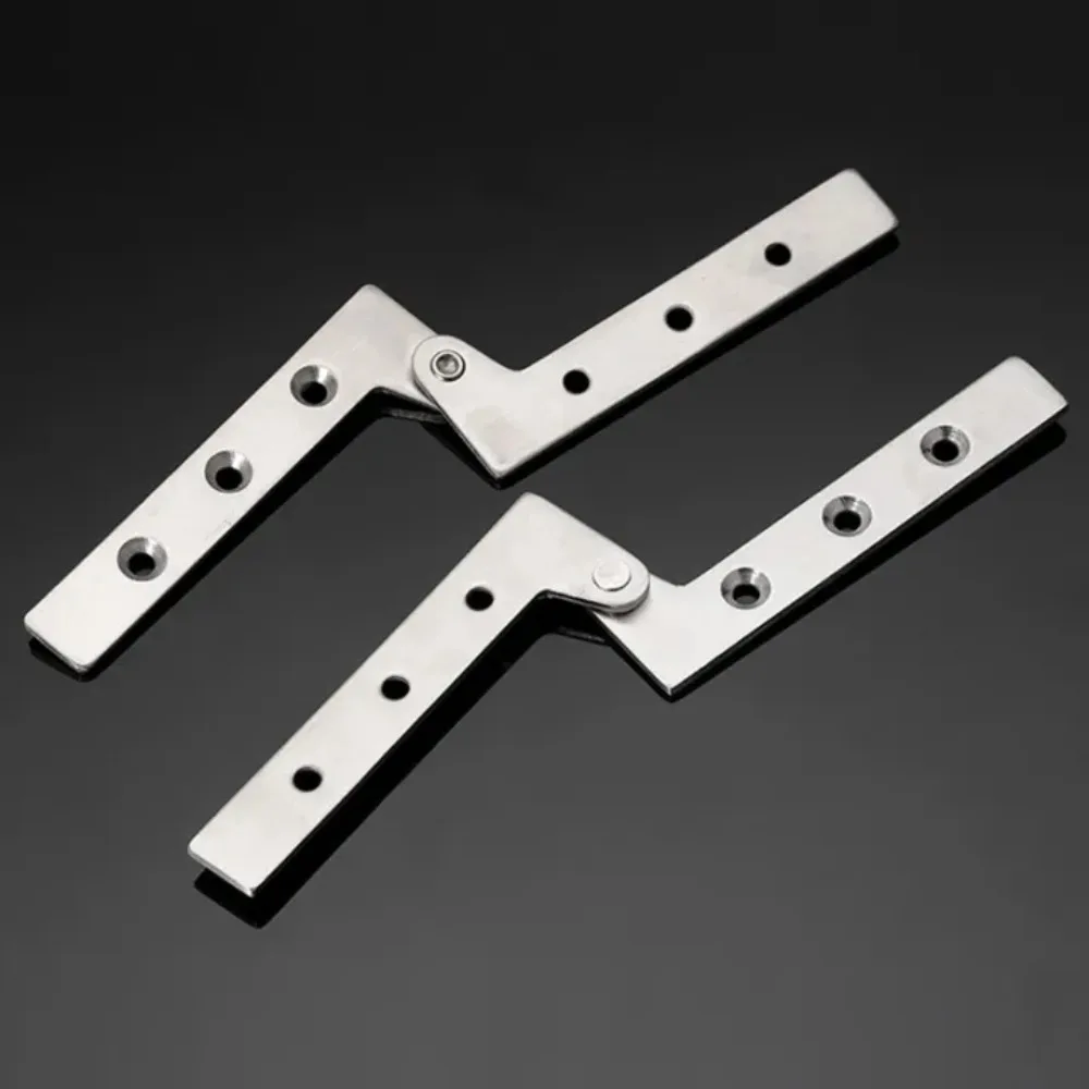 180 Degrees Rotation One Word Hing Doors Shaft Stainless Steel Chicken Mouth Lower Hinges Hardware for Window Wooden Cabinets