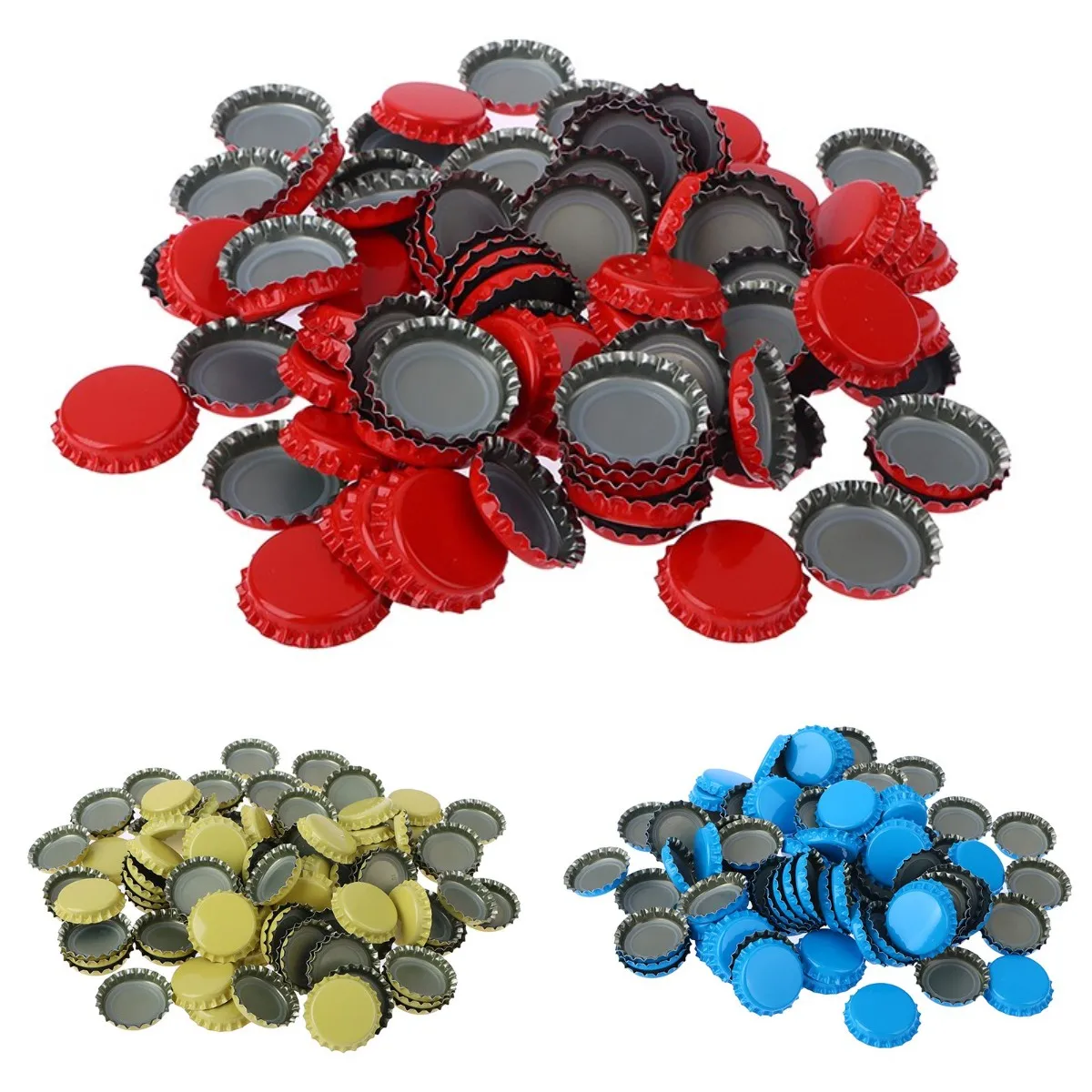 

100Pcs Tinplate Beer Bottle Caps Craft Beer Bottling Caps Oxygen Absorbing Seal Beer Bottle Caps For DIY Home Brewing Beer Tools