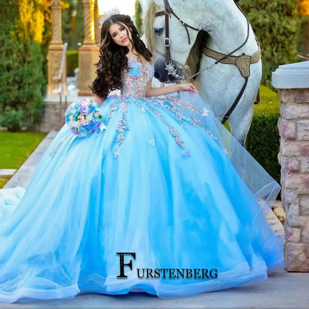 

Fanshao Quinceanera Ball Gown Ruffles Dresses Lace Appliques Lace Up Off the Shoulder Sweet 16 Vestidos De Fiesta Custom Made