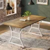 70.8 Inch Dining Table 6-8 Person, Kitchen Table with Heavy Duty Metal Legs, Farmhouse Dining Room Table for Kitchen 1
