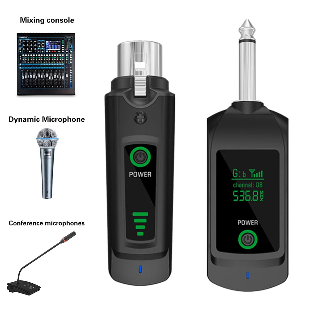 UHF XLR Adapter System Wireless Microphone Transmitter Receiver System Dynamic Handheld Microphone System Accessories