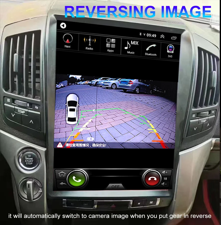 Radio For Toyota Land Cruiser 200 LC200 2012 - 2008 15.6 inch Android 11 Car Video Player Tesla IPS Screen Navigator Multimedia |
