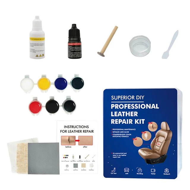 Leather Couch Repair Kit 7 Colors Car Leather Repair Multipurpose Leather  Scratch Filler Formula Repairs Couch Tears And Burn
