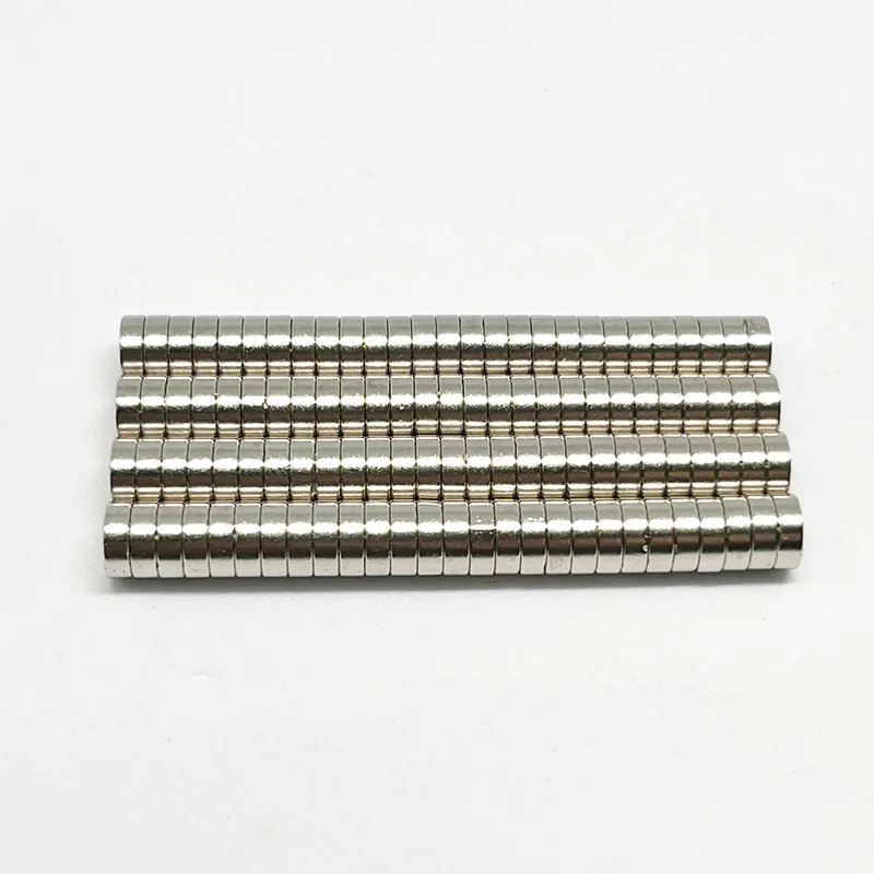 Versatile Round Magnets - 6x2mm for Fridge, Office, and Whiteboard Use