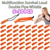 50~5PCS Whistle Outdoor Camping Hiking Survival Rescue Emergency Loud Whistle Sport Match Double Pipe Dual Band Whistle 1