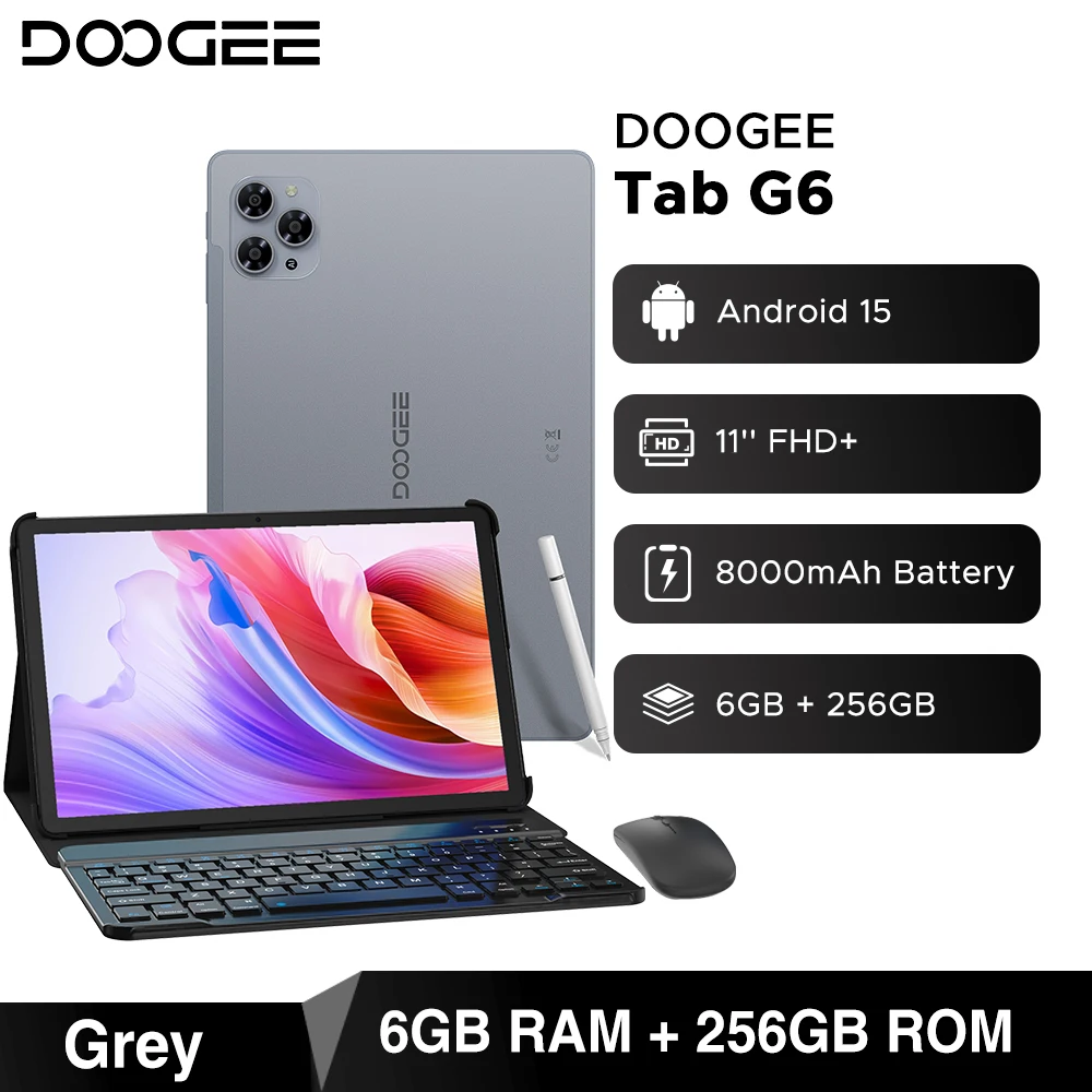 DOOGEE Tab G6 Tablet PC Android 15 Dual Speakers 11