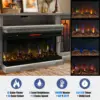 75-inch Electric FireplaceTV Stand 3-side Glass LED Modern Media Entertainment Center Console Adjustable Flame 40-inch 3
