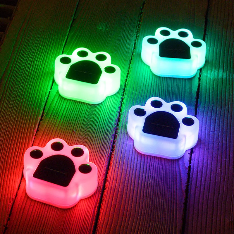 Garden Decoration Lamps Solar Bear Paw Light Solar Battery Charging Waterproof Underground Landscape Pathway Yard Garden