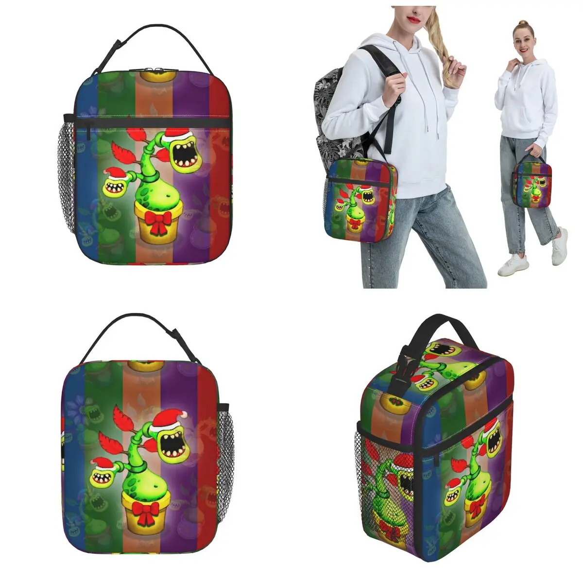 My Singing Monsters Games Thermal Insulated Lunch Bags for Travel Portable Food Bag Container Thermal Cooler Food Box