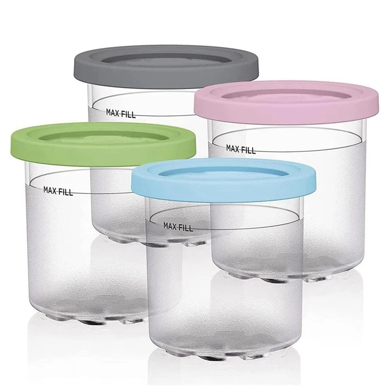 Ice Cream Pints Cup, Ice Cream Containers With Lids For Ninja Creami Pints NC301 NC300 NC299AMZ Series Ice Cream Maker