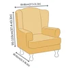 LANMO LIFE Wingback Armchair Slipcover Stretch Chair Slip Covers Washable Armchair Protector Cover for Living Room and Bedroom 6