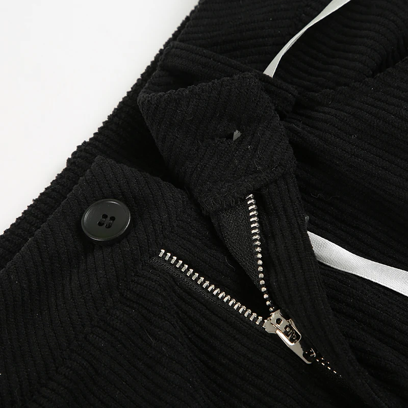 Hotsweet Black Mini Skirt Women Autumn New Y2k Clothing Bow Lace Up Faux Trim Corduroy Skirt Fashion All-Match