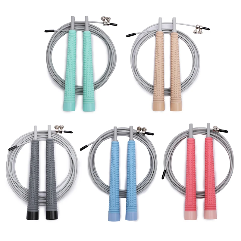 Silicone Handle Jump Rope Fitness PVC Sports Steel Wire Skipping Ropes