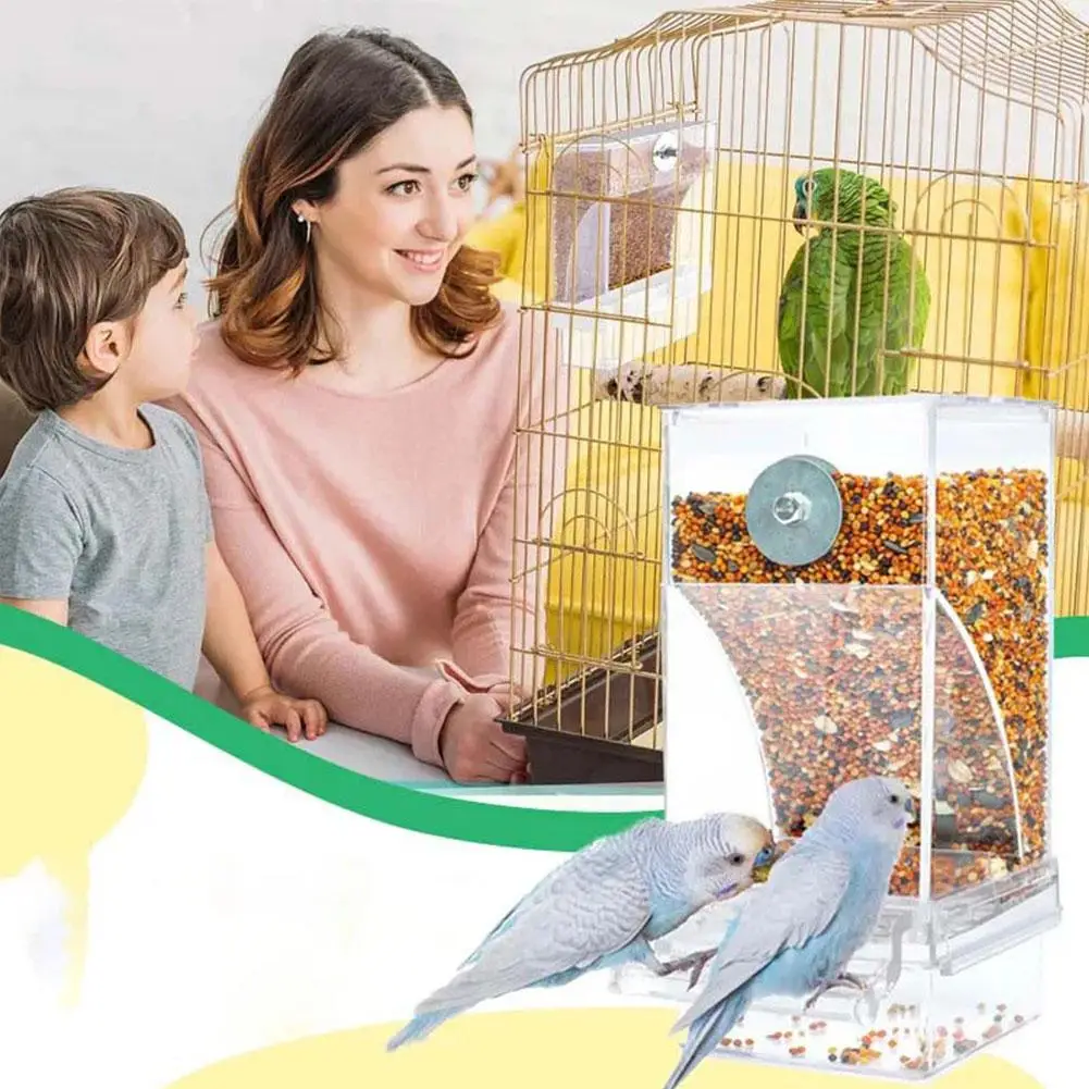 Automatic No-spill Transparent Bird Feeder