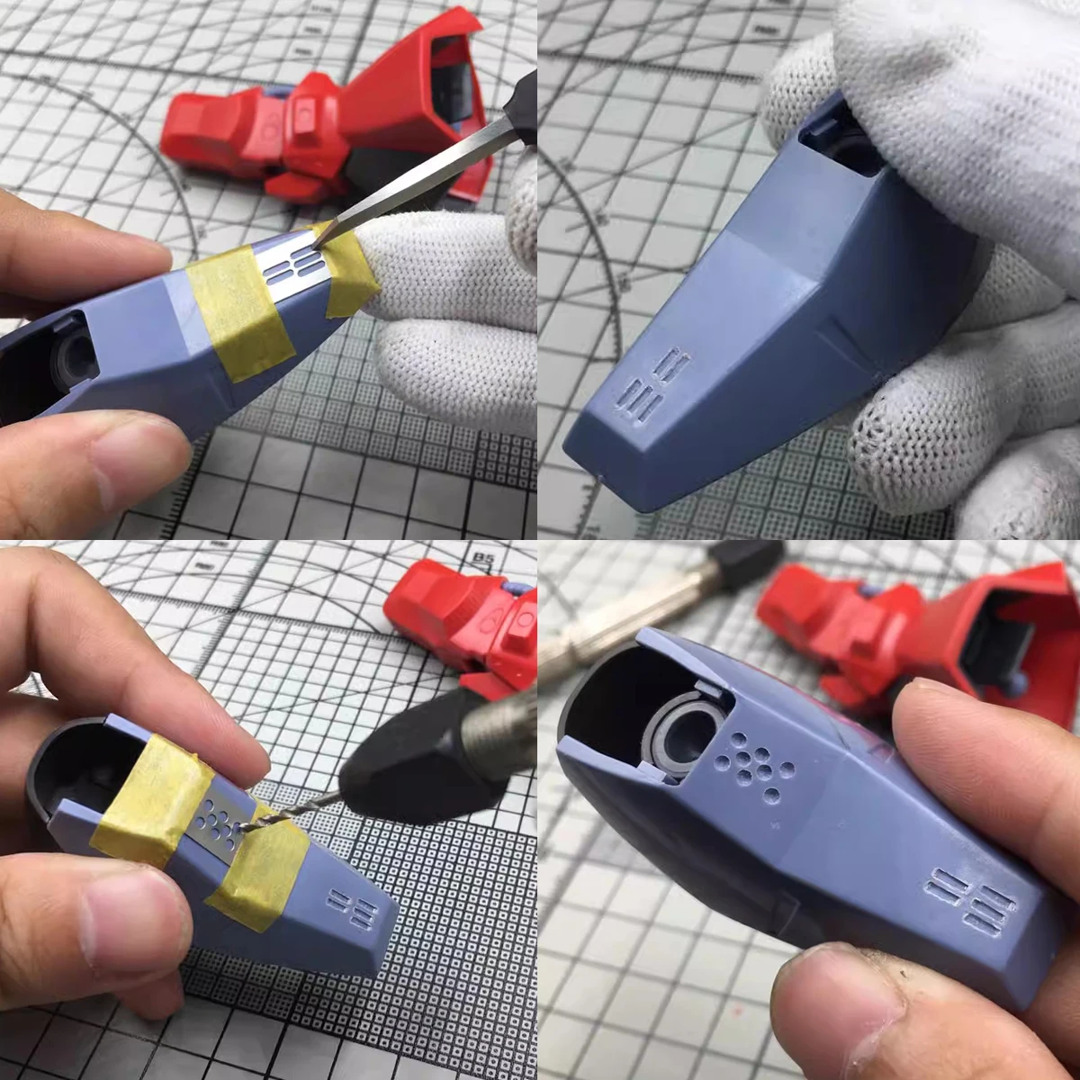 Strumenti per la creazione di modelli in scala, modelli per incisione, utensili per intaglio, strumenti per incisione a punta fine per la rimodellazione e la personalizzazione dettagliata di parti Gunpla - immagine 6
