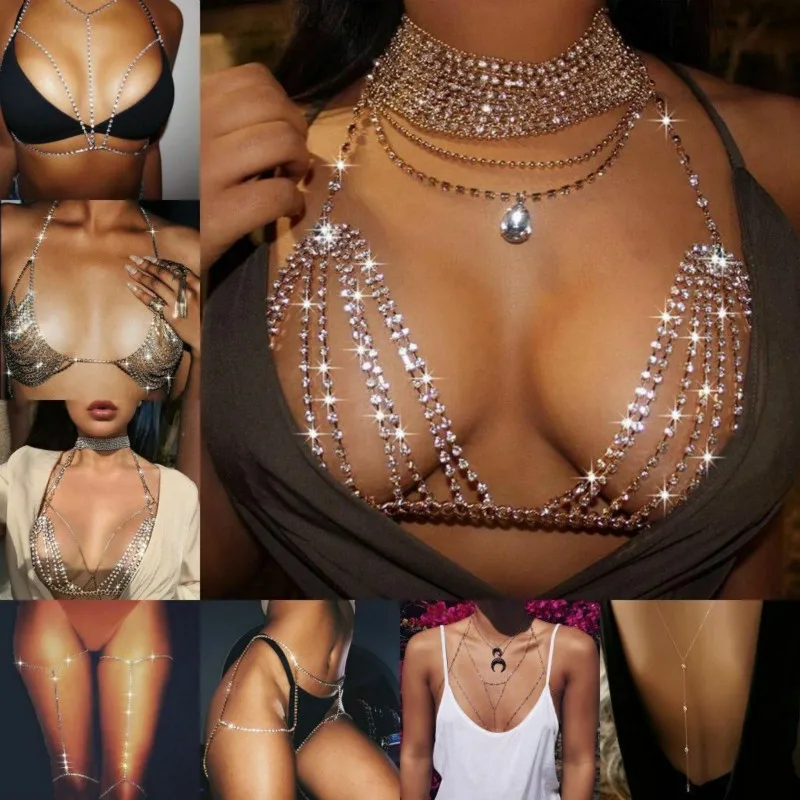 Women's Fashion Body Jewelry Spring Summer Bikini Bust Waist Hip Chain