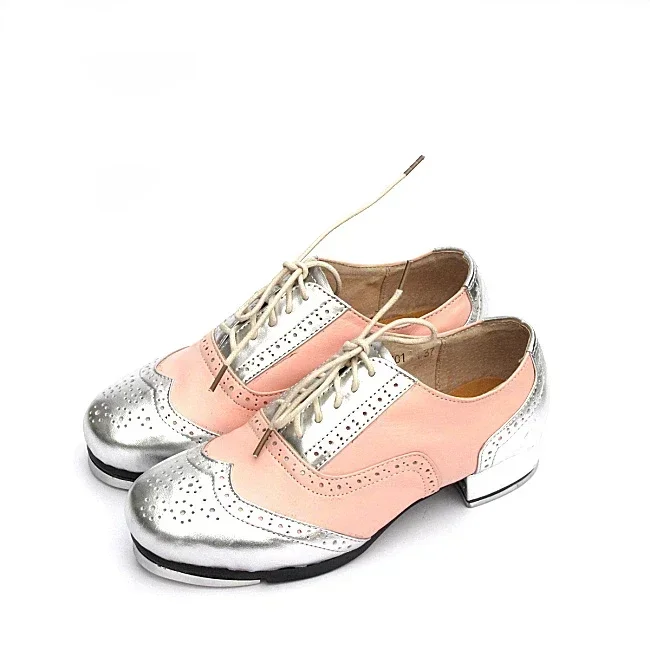 Cowhide Leather Vintage Tap Shoes Flamenco Dancing Shoes For Children Men Women Aluminum Taps Included 26-46
