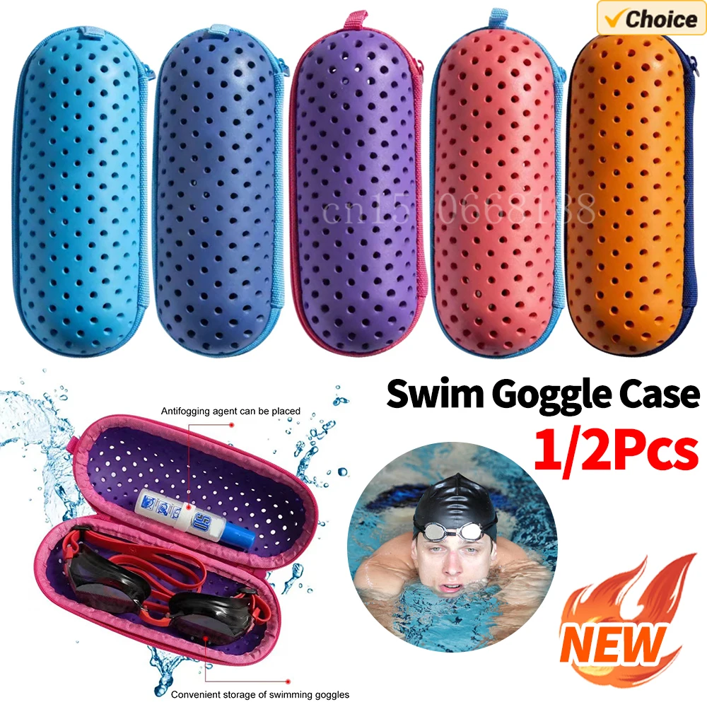 Boîte de rangement EVA respirante lunettes de natation myopie étui accessoires organisation