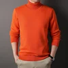 Mens Winter Sweater Thick Warm Knitwear Man Classic Solid Bottom Shirts Men's Pullover White Black Red Fleeced Clothes 3
