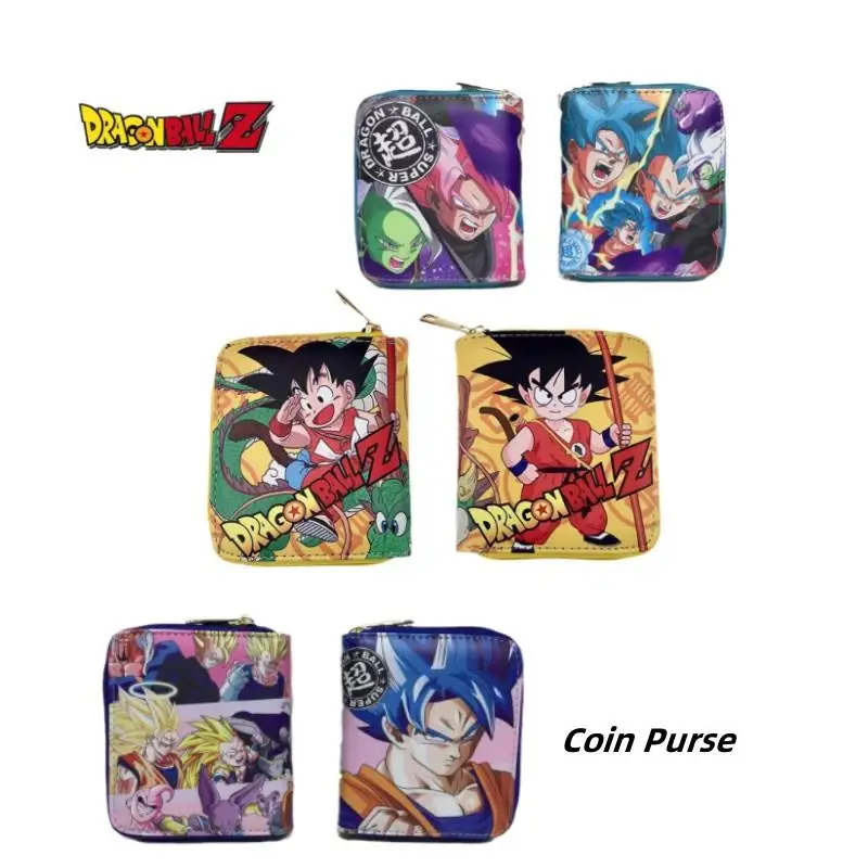 Carteira curta para jovens homens e mulheres Anime Dragon Ball Z Carteira  curta de estudantes de desenho animado japonês Comics Bolsa, Color J,  Medium 