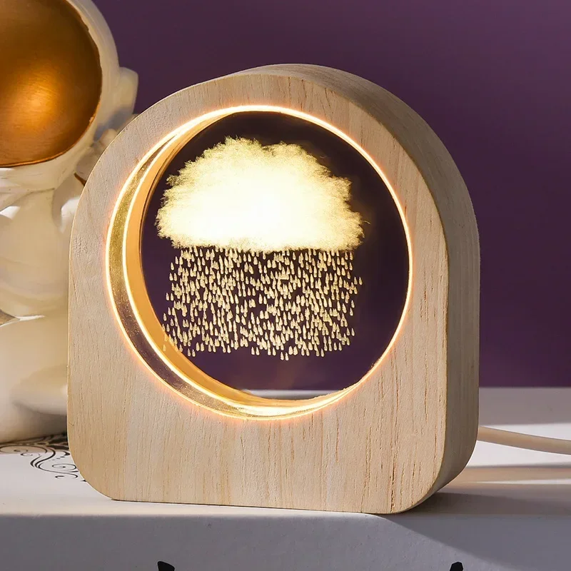 Engraved 3D Crystal Glass Solar System Desktop Decoration Gift