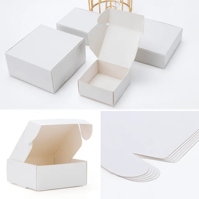 10X10X6 Cm Fehér Csomagoló Papírdoboz Ajándékcsomagoló Karton Doboz Cukorkához Ékszer Sütemény Keksz Esküvői Party Rendezvény Kedvezményes Kellékek - Image 5