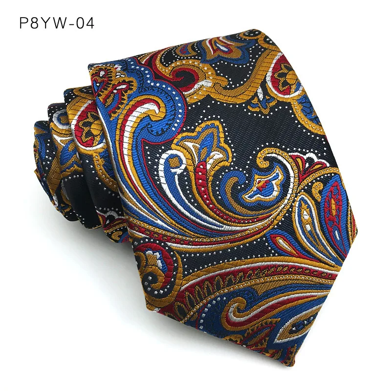 Luxus Herren Krawatte Streifen Plaid Floral 8CM Krawatten Für Mann Bräutigam Jacquard Gewebt Krawatte Business Hochzeit Party Zubehör – Detail 9