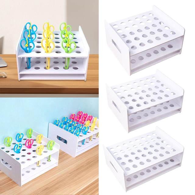 Scissors Rack Pen Holder Rack Drawing Tool Crafts Wooden Portable Markers Paint Brush Organizer Paint Brush Holder for Outdoor