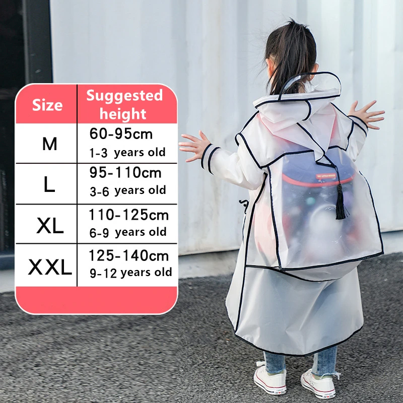 Topspitgo Waterdichte regenponcho voor kinderen, 2 stuks regenponcho, cape, regenbescherming, herbruikbaar, regencape, festival, regenponcho, wit, One size
