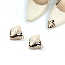 Women's High Heel Metal Toe Cap Protector and Concealer (05-Gold)