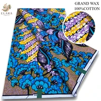 Tissu Wax Africain Super Grand Rose 6 Yards, Pagne Flash, Imprimé Glamour, Batik, Tissu Ankara, Wax Pailleté, Matière Coton Doré pour Uniforme 3