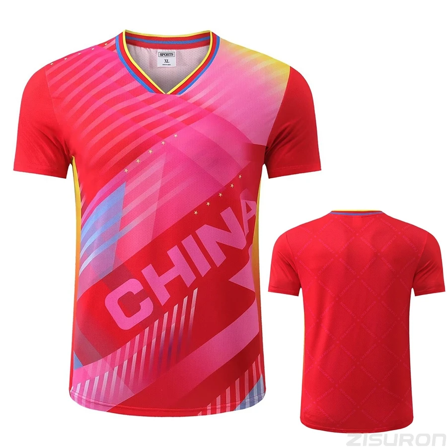Chinese TEAM CHINA Table Tennis shirts shorts for Men Women Children soccer tennis ping pong tshirt Custom Text Logo soccer jersey