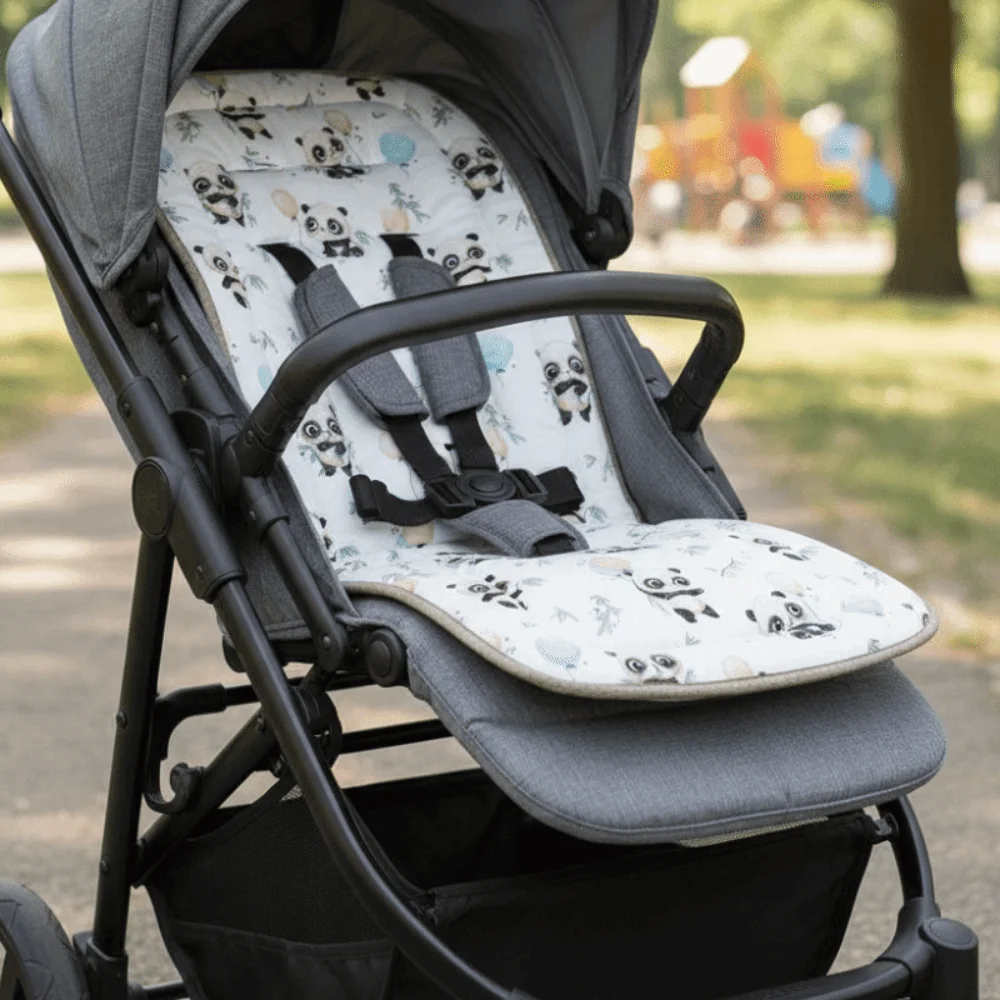 Soft Baby Stroller Cushion Cotton Comfortable Dining Chair Cotton Pad Cartoon Printed Breathable Baby Seat Cushion Kids
