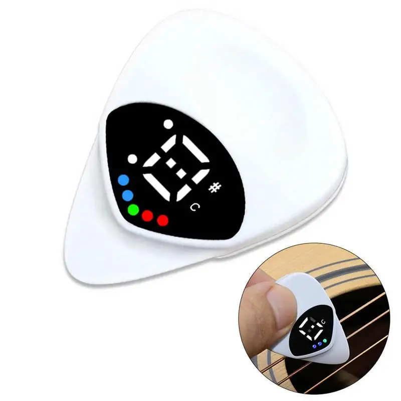 Portable Guitar Pick Tuner Combo 2 in 1 Acoustic Guitar Tuners & Guitar Picks Guitar / Ukulele Tuner For Guitar Accessories