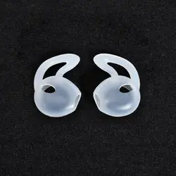 Soft Silicone Earbud Tips and Anti-Slip Earhooks with Protective Case Cover for 6Pairs (Transparent)